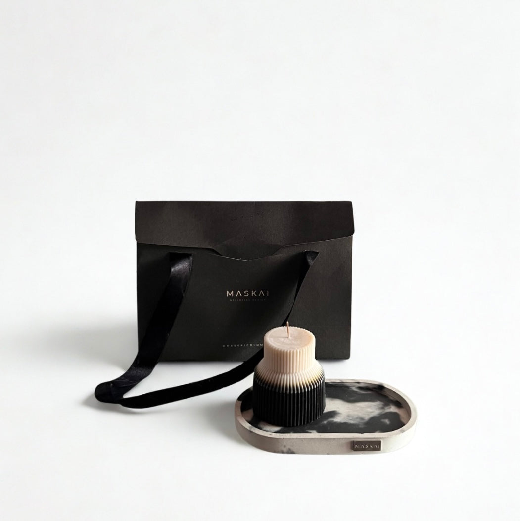 Set Dúo: Base Oval + Vela