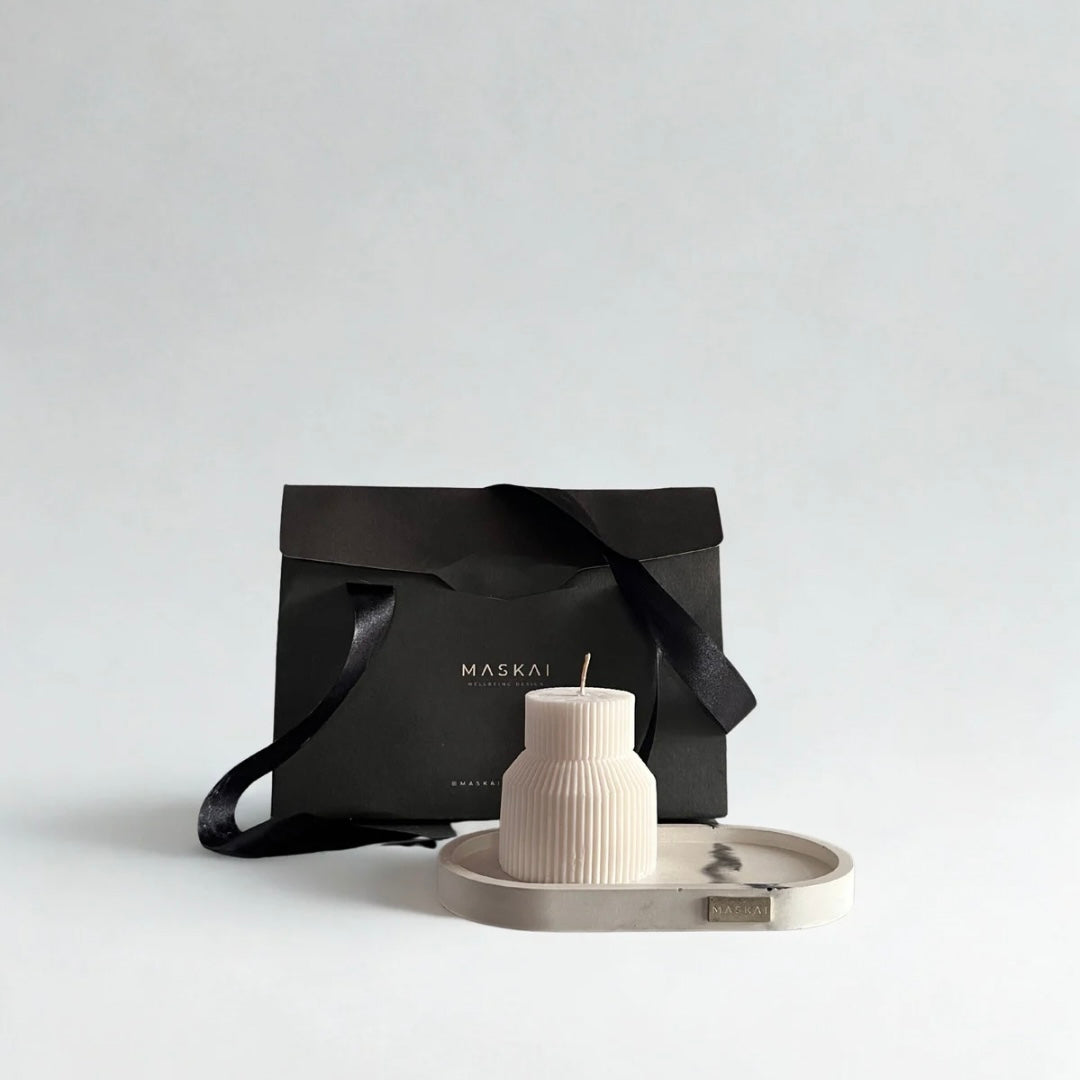 Set Dúo: Base Oval + Vela